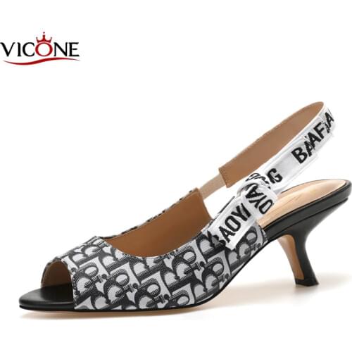 VICONE Women's Shoes With A Glass Heel