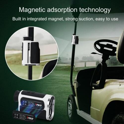 PGM Waterproof 600/1300 Yards Golf Laser Rangefinder Code Number Slope Compensation Flagpole Lock Telescope for Outdoor Sports
