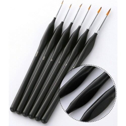 Premium Brushes Artist Paint Fine Detail Watercolour Set of 6 for Acrylic