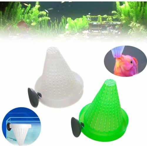 1/2/5Pcs Mini Automatic Fish Feeder Tapered With Suction Cup For Aquarium Red Worm Feeding Feeder Funnel Cup Fish Food Feed Too