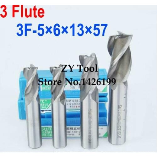 10 pcs/set 5.0MM 3 Flute HSS & Aluminium End Mill Cutter CNC Bit Milling Machinery tools Cutting tools.Lathe Tool