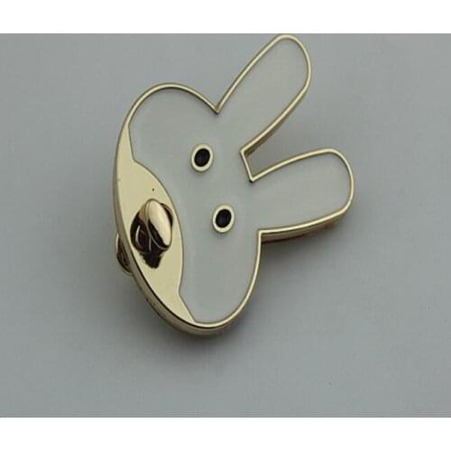 10 PCS/lot) metal plating processing leather handbags rabbit glue twist lock decorative accessories