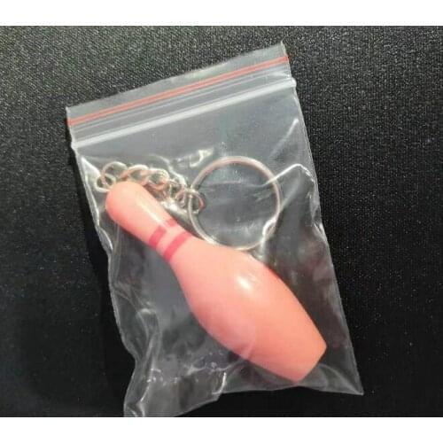 100pcs Bowling key chain PINK color bowling pin key chain bowling pin free shipping