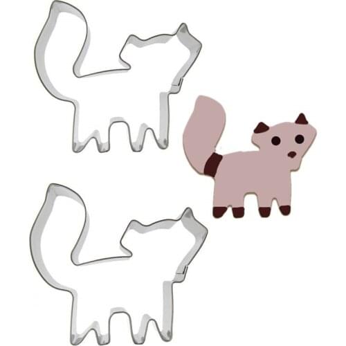 Fox shape 2 piece biscuit cutting molds, baking tools, cake decorating soft candy tools