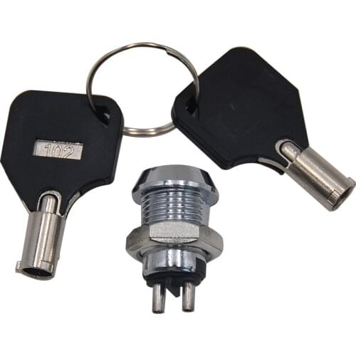 3PCS/Set Universal Key Operated Security Barrel Switch SPST On-Off 2 Position Common 2 Keys