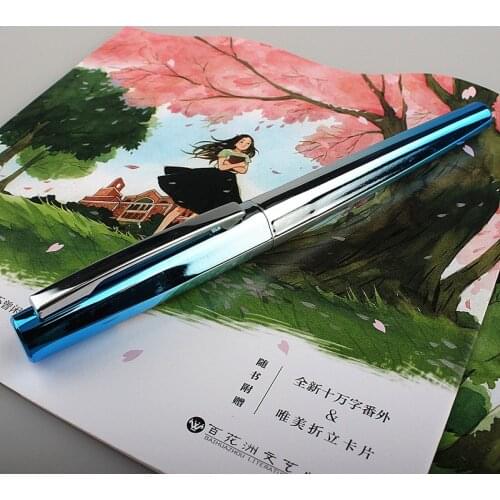 4 Colors Fashion Gradient Fountain Pen Business Student 0.5 mm Extra Fine Nib Calligraphy Office Home Supply Writing Tool