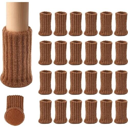4Pcs Chair Leg Cover Knitted Furniture Feet Socks Chair Leg Socks Covers Chair Leg Floor Protectors Furniture Caps Protectors