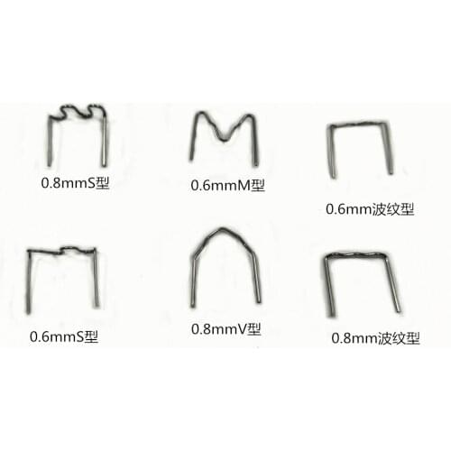 600pcs Staples 6 Types 100 Each Hot Stapler Plastic Repair Wave Staples for Bumper Bodywork Repairs