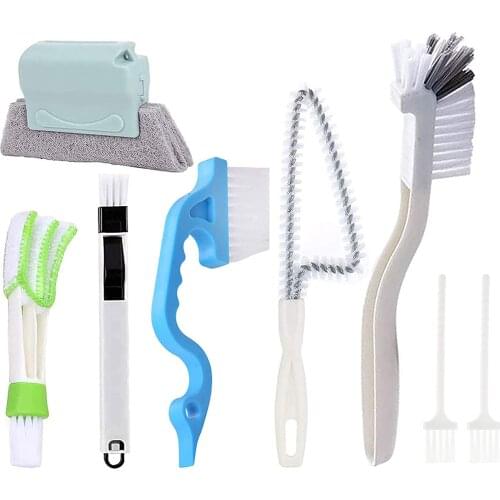 8-piece hand-held slot cleaning tool, window and sliding door guide cleaning brush, car vent and keyboard cleaning brush