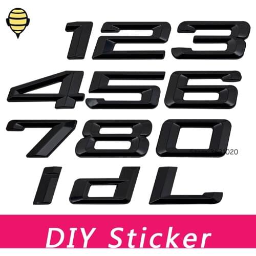 DIY Car Styling For BMW Sticker Auto Rear Emblem Decal Metal Letter Badge for BMW X1 X2 Z3 E36 E39 E30 220i 520li 316d 330d 440