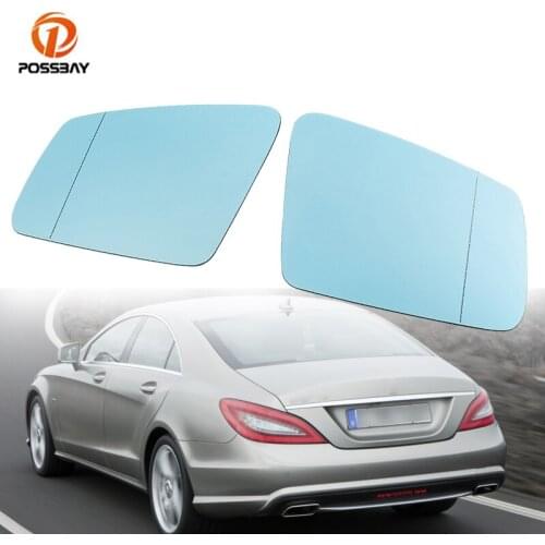 2Pcs Car Rear View Mirror Glass Heated Door Side Mirror Blue Glass Car Styling for Mercedes-Benz CLS-Klasse C218 2010-2017