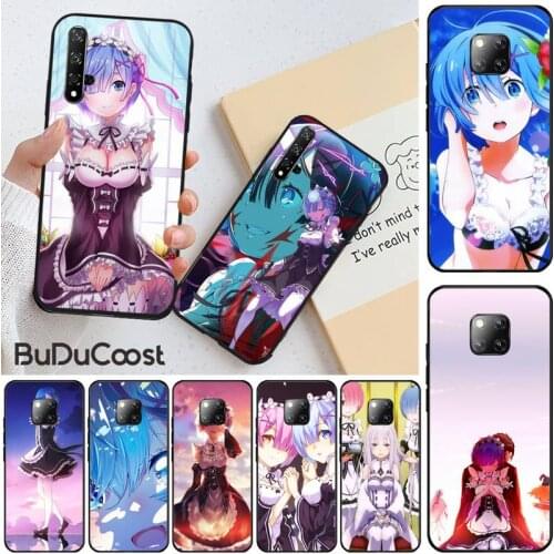 Slok Anime Rem Re Zero emilia Phone Case For Honor 10 20 lite view20 7C 5.7inch 8 5 7A 5.45inch 10 20i PLAY 30 PRO