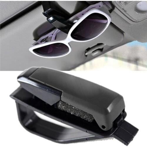 Black Car Sun Visor Eye Glasses Sunglasses Card Ticket Holder Clip Mount Black