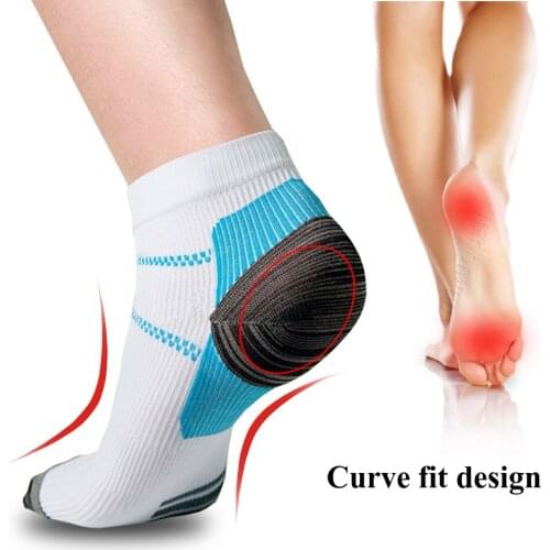 USHINE New Miracle Foot Compression Socks Anti-fatigue Plantar Fasciitis Heel Spurs Pain Sock Men Women Sports Socks Hot Sale