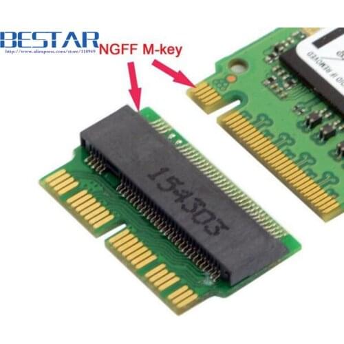 For 12+16pin 2014 2015 Macbook to M.2 NGFF M-Key AHCI SSD adapter Convert Card