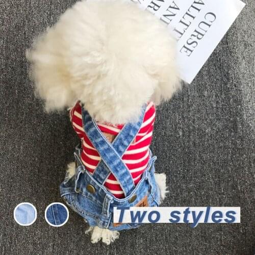 Jeans Dog Overalls Fashion Dog Costume for Small Dogs Outdoor Dog Clothing for Chihuahua Teedy Summer Puppy Clothes Dropshipping
