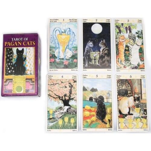 78 Cards Deck Tarot Of Pagan Cats Full English Family Party Board Game Oracle Cards Astrology Divination Fate Card