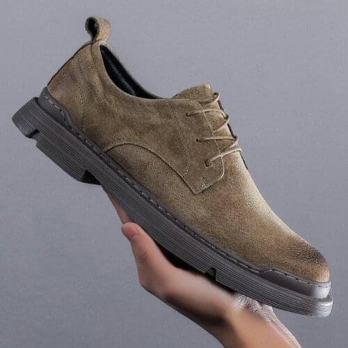 2021 Fashion New Mens Casual Shoes Handmade Vintage Men Shoes Luxury Brown Brand Male Shoes Genuine Leather Mens Leisure Shoe