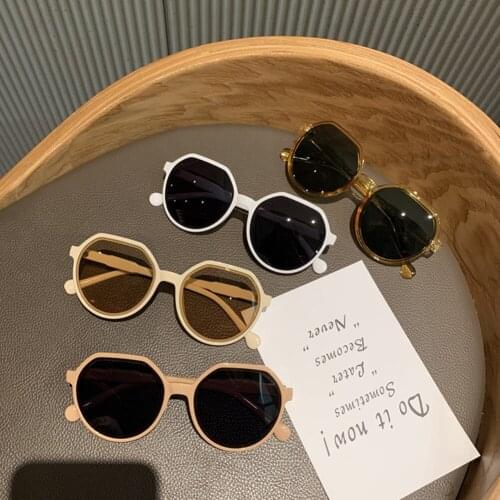 New Fashion Style All-match Trend Sunglasses Personalized Round Frame Sunglasses Ins Trend Candy Color Big Frame Sunglasses