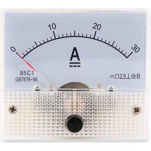 NEW DC 30A Analog Ammeter Panel Portable 0-30A Current Meter Durable Analog Amperemeter Panel Professional Meter Gauge