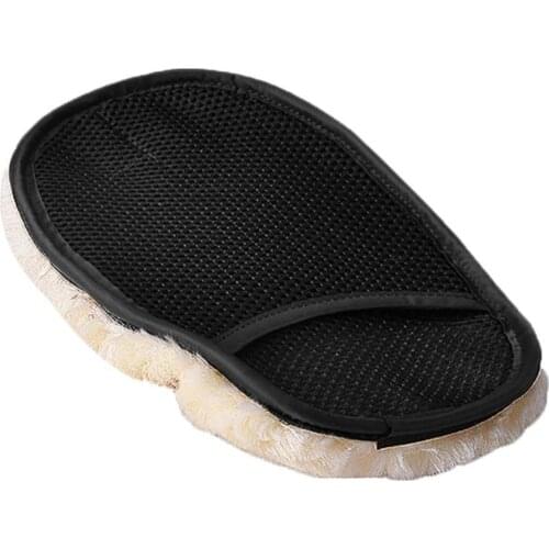 Car Wash Gloves Faux Woolen Water Absorption Car Care Cleaning Brush Mitten Glove Washing Tool Scrub Function