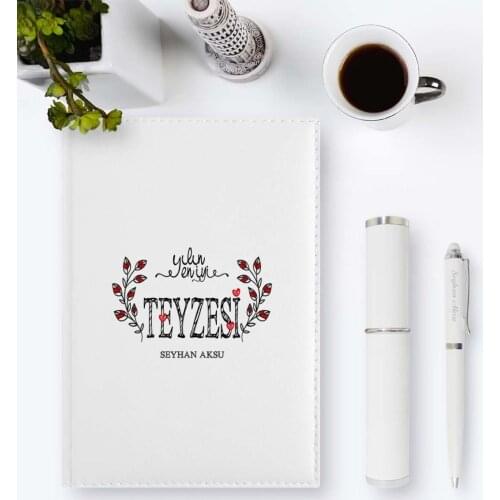Personalized The Year 'S Best Teyzesi 2020 Leather Organizer & Pen Gift Set