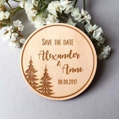 Personalized Save The Date Magnet, Wedding Save The Date, Rustic Save The Date Magnets, Wood Wedding Magnet, Cheap Save The Date