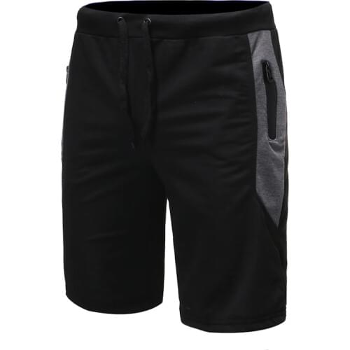 Hot sports shorts stitching zipper design casual shorts