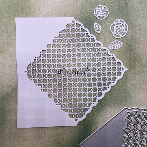 Rose flower border frame Metal Cutting Dies Stencils Die Cut for DIY Scrapbooking Album Paper Card Embossing