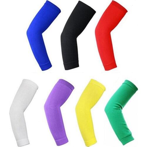 1Pcs Breathable Quick Dry UV Protection Running Arm Sleeves Basketball Elbow Pad Fitness Armguards Sports Cycling Arm Warmers