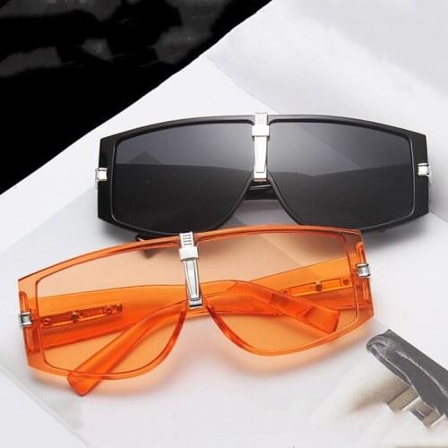 Vintage Goggle Sunglasses Women 2021 Luxury Steampunk Sun Glasses For Men Eyewear Fashion Large Frames Clear Lens Shades UV400