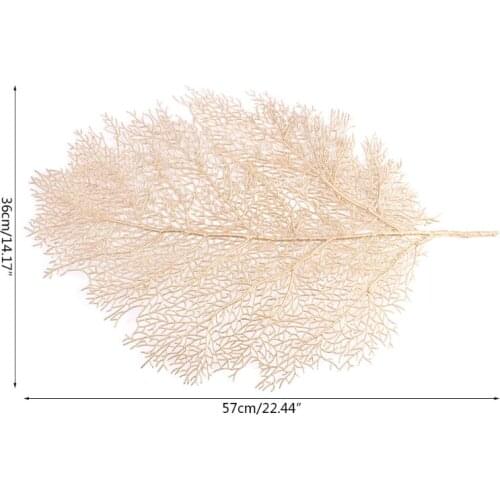 Placemat for dining table Coasters Lotus Leaf Palm Leaf Simulation Plant PVC Cup Coffee Table Mats Kitchen Christmas Home Decor