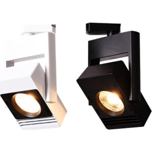LED track light 20W 30W, square COB spotlight, suitable for home lighting, shopping malls, clothing stores, track lighting