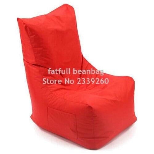 COVER ONLY , no filler - Red Bean Bag Cover L back support shape waterproof beanbag chair