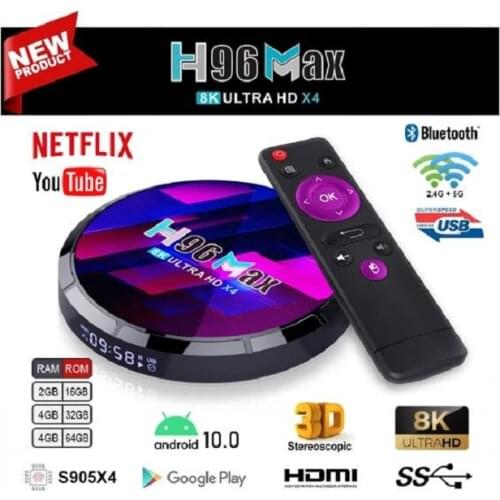20PCS X96 X4 Android 11.0 Amlogic S905X4 Smart TV Box 4GB 64GB 100M BT4.1 4K Media Player VS T95 MAX PLUS H96 MAX