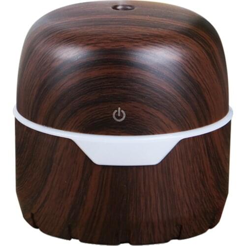300ml USB Electric Humidificador Wood Grain 7 Color LED Lights Mini Air Humidifier Essential Oil Diffuser Mist Make For Home Car