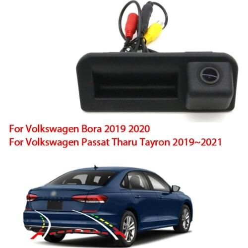 For Porsche Cayenne 2018 2019 Dynamic Trajectory Parking Line Car Reverse Backup Rear View Trunk Handle Camera