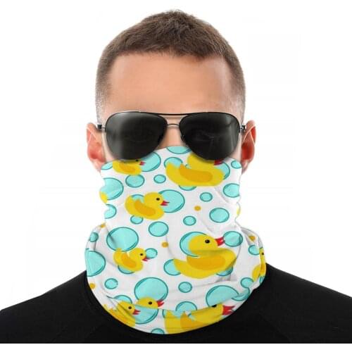Yellow Rubber Ducks Scarf Half Face Mask Men Women Neck Gaiter Little duck Tubular Bandana Protective Headband Cycling Hiking