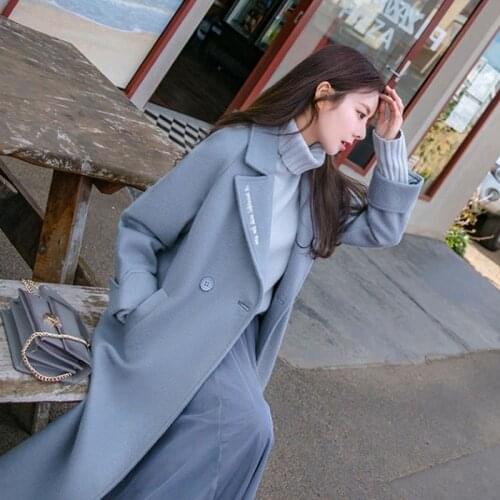 JUNSRM Plus Cotton Thick Woolen Coat Womens 2020 Autumn and Winter New Style Is Thin