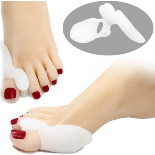 1Pair Silicone Gel Bunion Big Toe Separator Spreader Eases Foot Pain Foot Hallux Valgus Correction Guard Cushion Concealer Thumb