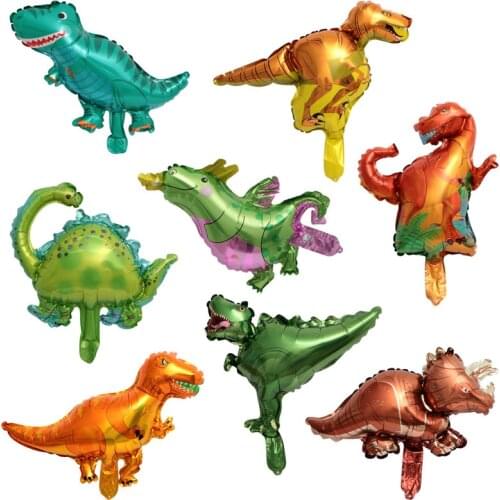 1pc Mini Dinosaur Helium Foil Balloons Kids Birthday Party baby shower Decoration Inflatable Air Ballons Childrens Toys