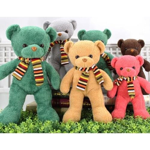 1PC Teddy Bear Plush Toys Sweater Bear 35-55CM Soft Stuffed Animals Cute Patch Bear Plush Dolls For Baby Kids Christmas Gifts