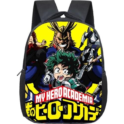 12inch Anime Boku No Hero Academia Kindergarten Infantile Small Backpack for Kids Baby Cartoon School Bags Children Gift