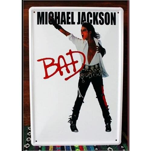 50pcs/lot Metal Sign shabby chic Michael Jackson mural decorative painting Pub decoration Tin Signs Wall Art decor Bar Metal Iro