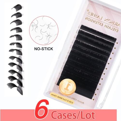 6Cases/Lot Arison Easy Fan Bloom Eyelash Extension Austomatic Flowering Fast Fan Self-Making Fans Volume Lashes Supplies
