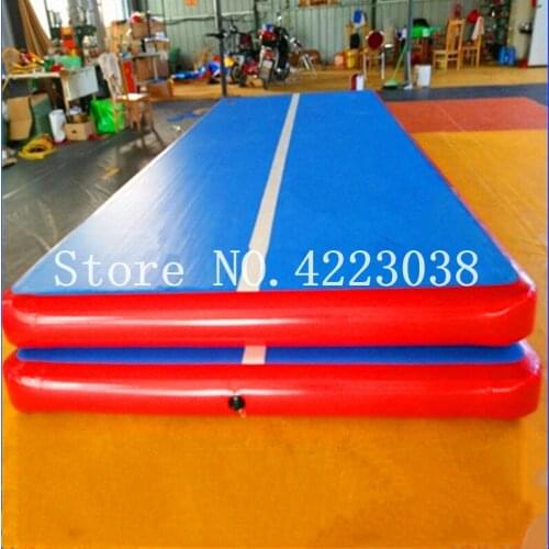 Free Shipping 2 Pieces Of 8*2*0.2m AirTrack Tumbling Air Track Floor Trampolin Mat With Logo, And 2 Electric Air Pumps