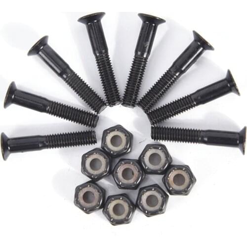 Skateboard 29mm Black Hard Ware Bolts Parts Double Rocker Parts Screws