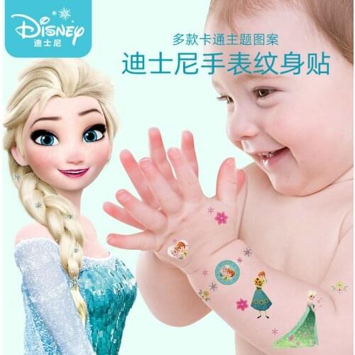 Disney Girls Cartoon Makeup Toys Tattoo Stickers For Girls Disney Princess Frozen Elsa Anna Sofia Princess Minnie Children Toys