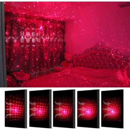 Five Modes Mini LED Car Roof Star Night Lights Projector Light Interior Ambient Atmosphere Galaxy Lamp Decoration Light USB Plug