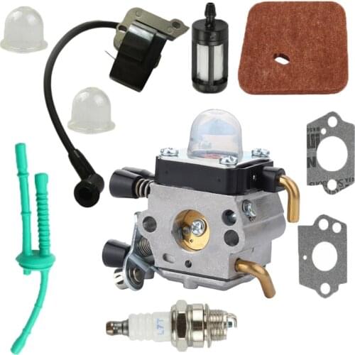 Carburetor Spark Plug Ignition Coil Kit For Stihl FS55 FS38 FS55R KM55 FS45 FS46 Carburetor For Zama C1q-s66 C1q-s71 C1q-s97